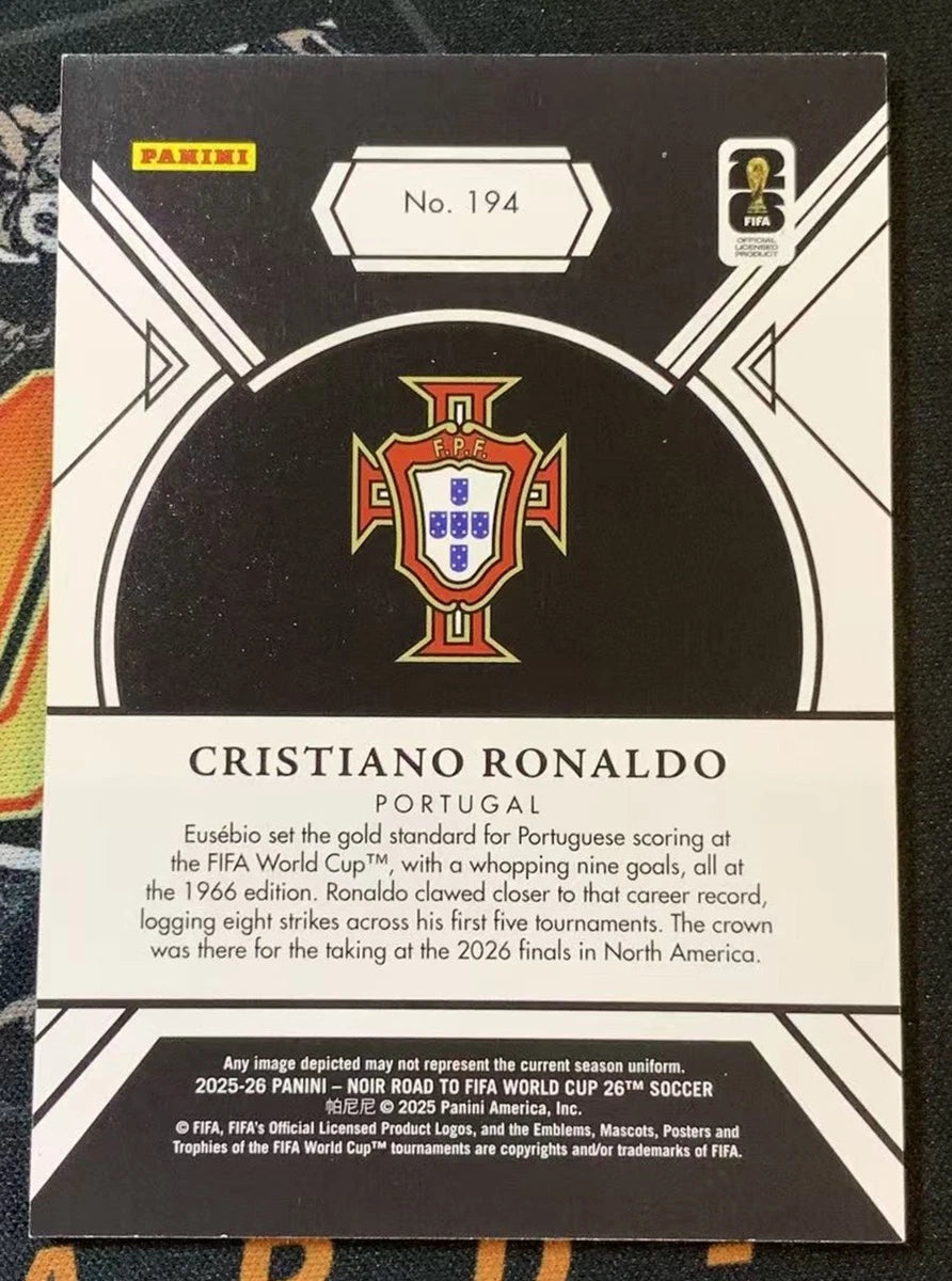 2025-26 Panini Noir Road To FIFA World Cup Cristiano Ronaldo #194 Purple /15